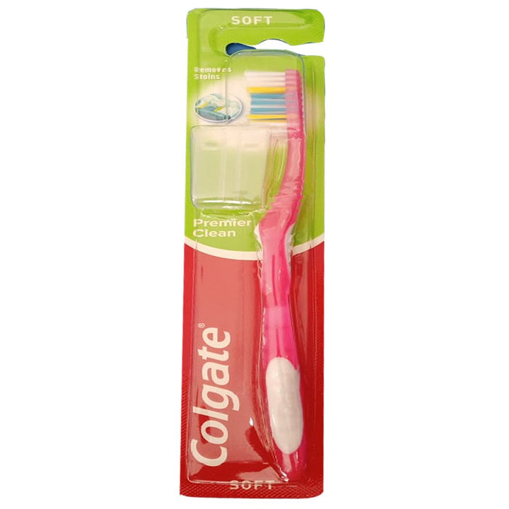 Colgate Premier Clean Soft Toothbrush (Pink), 1 Ct - My Vitamin Store