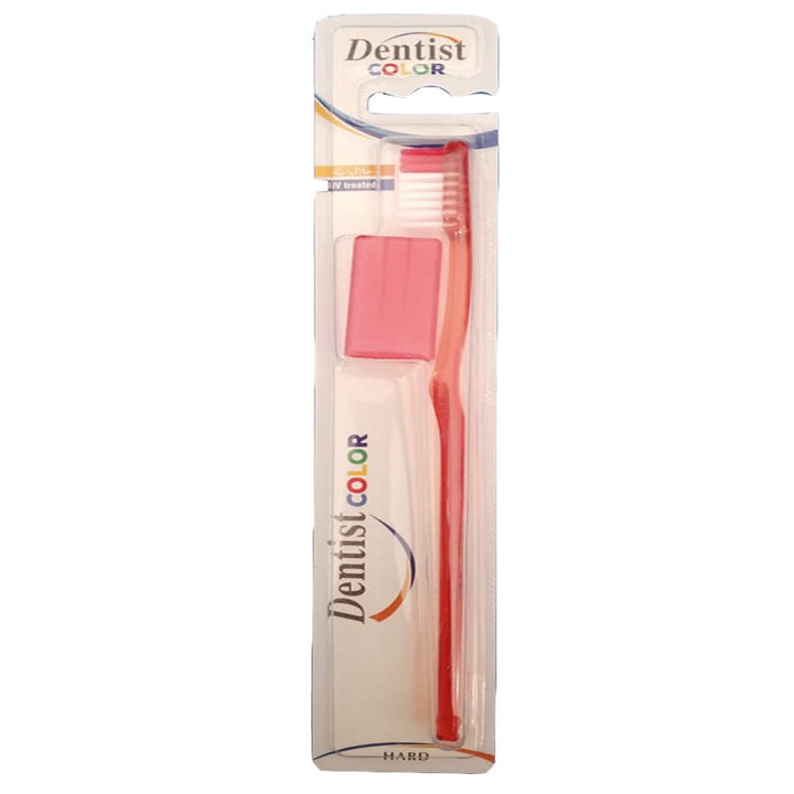 Dentist Color Hard Toothbrush (Red) - My Vitamin Store