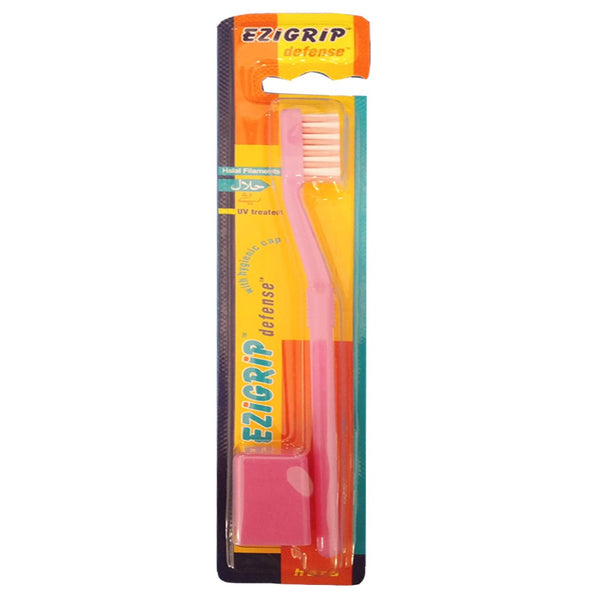 Ezigrip Defense Hard Toothbrush (Pink), 1 Ct - My Vitamin Store