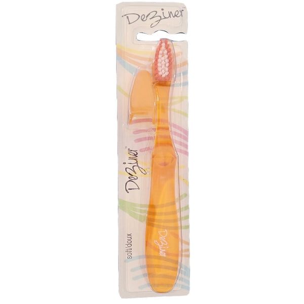 Ezigrip Deziner Soft Toothbrush (Orange), 1 Ct - My Vitamin Store