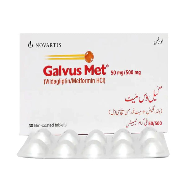 Galvus Met Tablet 50mg/500mg, 30 Ct - Novartis - My Vitamin Store