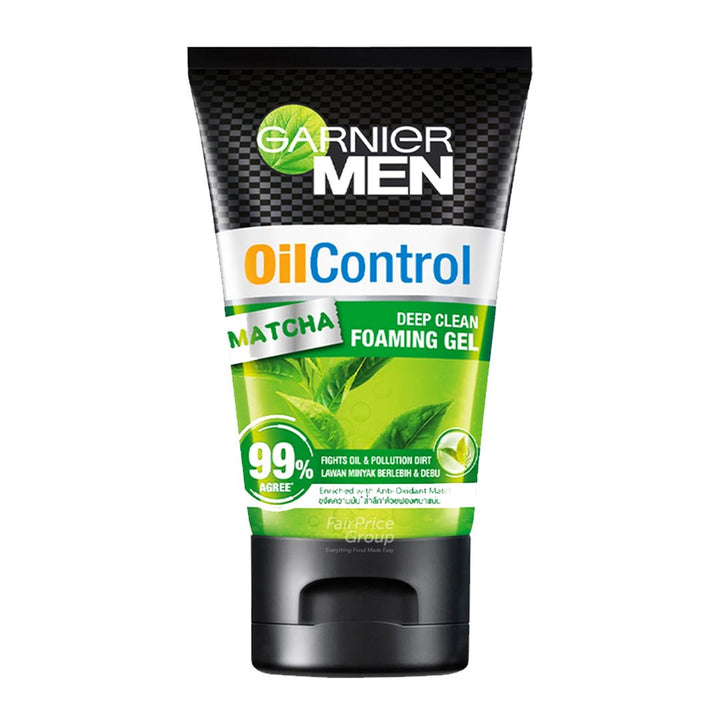 Garnier Men Oil Control Deep Clean Matcha Foaming Gel, 100ml - My Vitamin Store