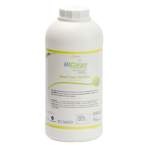 Hand Foam Sanitiser Refill (Lemon), 1 L - HiClean - My Vitamin Store