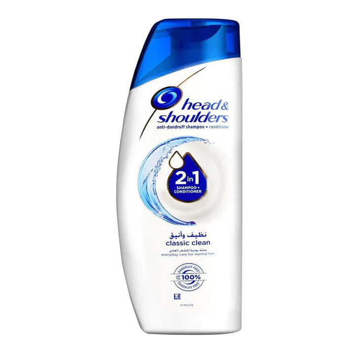 Head & Shoulders 2-in-1 Classic Clean Anti-dandruff Shampoo + Conditioner, 190ml - My Vitamin Store