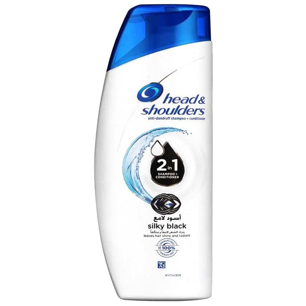 Head & Shoulders 2-in-1 Silky Black Anti-dandruff Shampoo + Conditioner, 360ml - My Vitamin Store