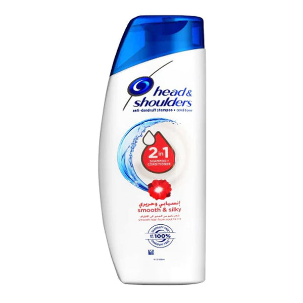 Head & Shoulders 2-in-1 Smooth & Silky Anti-dandruff Shampoo + Conditioner, 190ml - My Vitamin Store