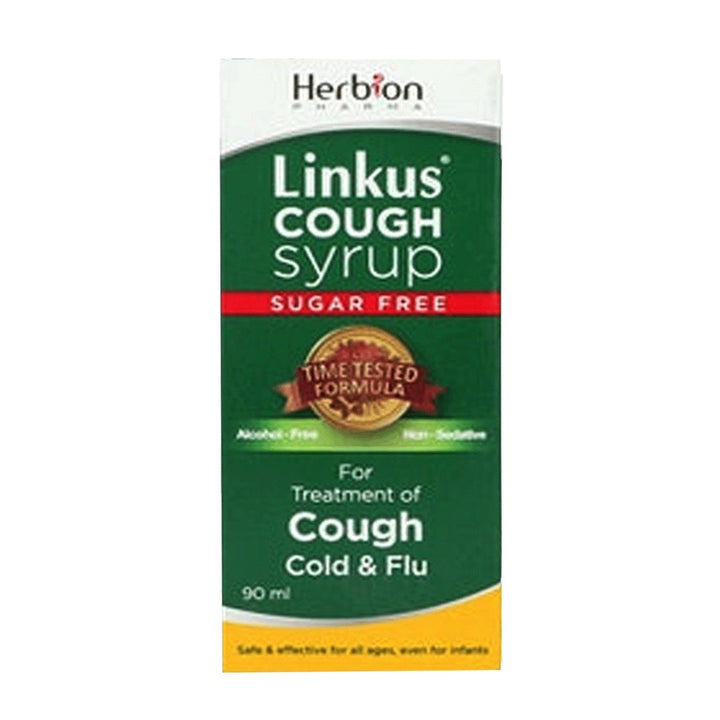 Herbion Linkus Cough Syrup Sugar Free, 90ml - My Vitamin Store