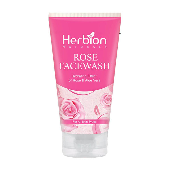 Herbion Rose Face Wash, 100ml - My Vitamin Store