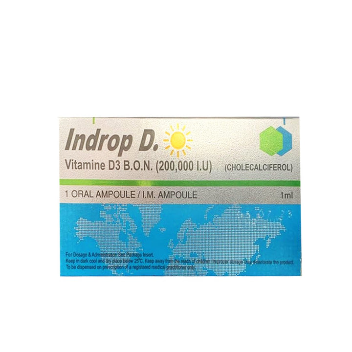 Indrop D Ampoule Injection (Vitamin D3 200,000 IU) 1ml, 1 Ct - Neutro Pharma - My Vitamin Store