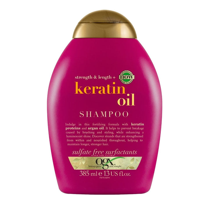 Ogx Strength & Length + Keratin Oil Shampoo, 385ml - My Vitamin Store