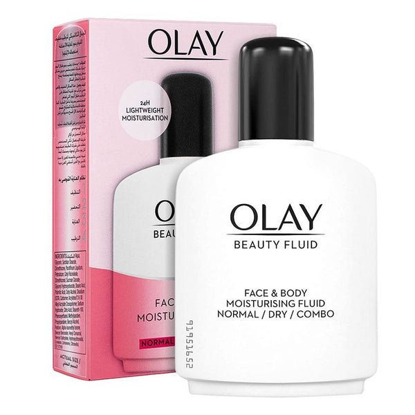 Olay Beauty Fluid Face & Body Moisturizing Fluid, 200ml - My Vitamin Store