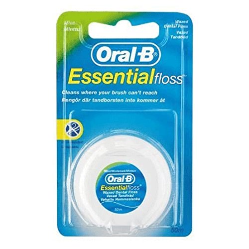 Oral-B Essential Dental Floss Waxed (Mint), 50m - My Vitamin Store