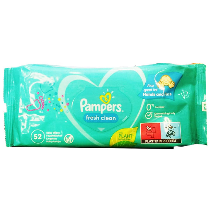 Pampers Fresh Clean Baby Wipes , 52 Ct - My Vitamin Store