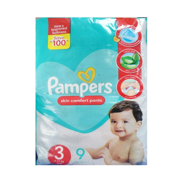 Pampers Skin Comfort Pants Size 3 (Midi), 9 Ct - My Vitamin Store