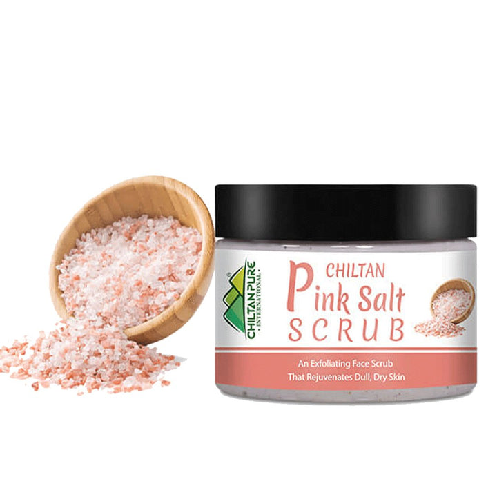 Pink Salt Face & Body Scrub, 100ml - Chiltan Pure - My Vitamin Store