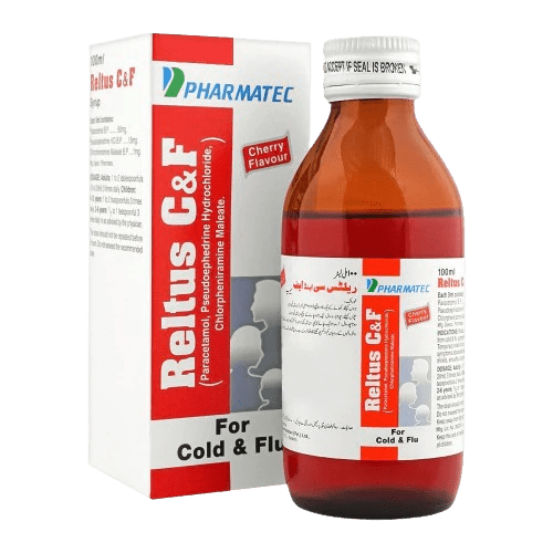 Reltus Cold & Flu Syrup, 100ml - Pharmatec - My Vitamin Store