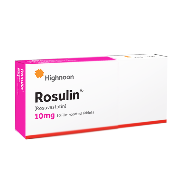 Rosulin (Rosuvastatin) Tablets 10mg, 10 Ct - Highnoon