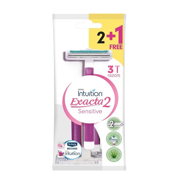 Schick Exacta 2 Sensitive Razor for Women, 3 Ct - My Vitamin Store