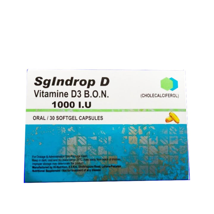 SgIndrop D Softgel Capsule (Vitamin D3 1000 IU), 30 Ct - Neutro Pharma - My Vitamin Store