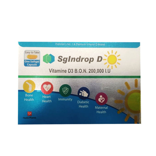 SgIndrop D Softgel Capsule (Vitamin D3 200,000 IU), 1 Ct - Neutro Pharma - My Vitamin Store