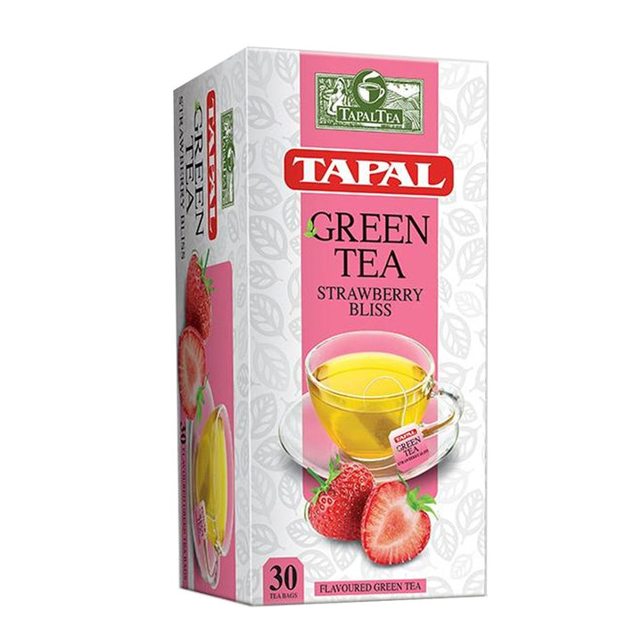 Tapal Green Tea Strawberry Bliss Tea Bags, 30 Ct - My Vitamin Store