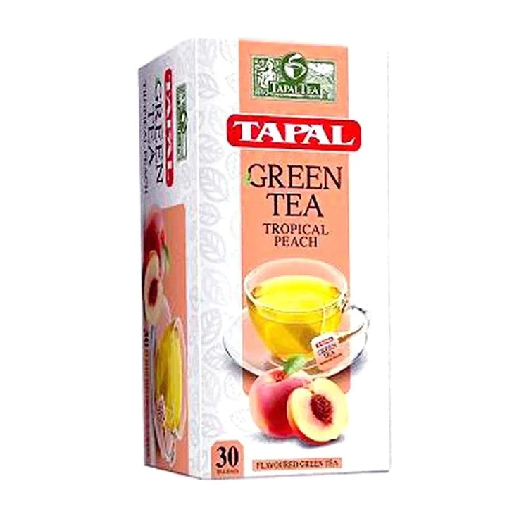 Tapal Green Tea Tropical Peach Tea Bags, 30 Ct - My Vitamin Store