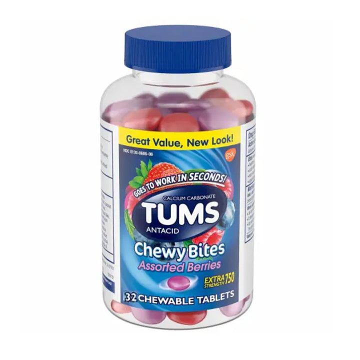 TUMS ChewyBites Assorted Berries, 32 Ct - My Vitamin Store