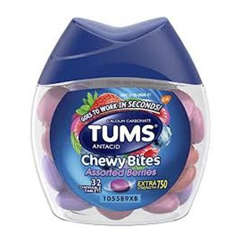 TUMS ChewyBites Assorted Berries, 32 Ct - My Vitamin Store