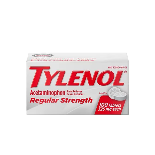 Tylenol Acetaminophen Regular Strength 325mg, 100 Ct