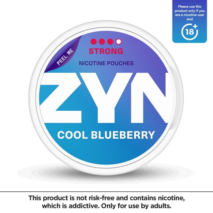 ZYN Nicotine Pouches - Cool Blueberry 11mg (Strong), 20 Ct - My Vitamin Store