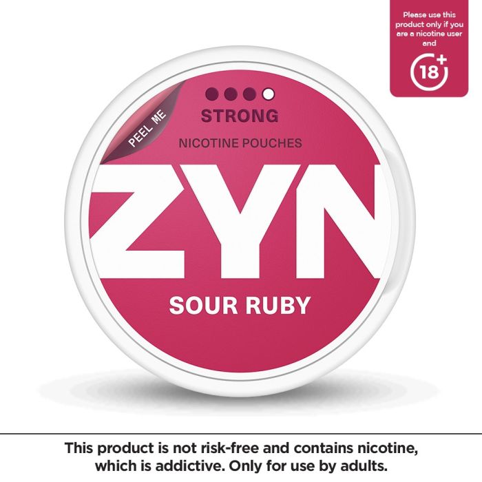 ZYN Nicotine Pouches - Sour Ruby 11mg (Strong), 20 Ct - My Vitamin Store