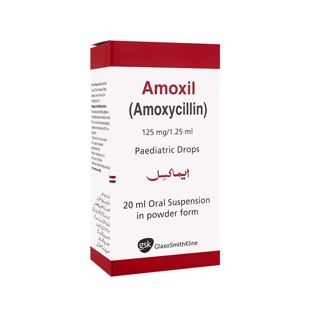 Buy GSK Amoxil Paediatric Drops, 20ml online in Pakistan| My Vitamin Store