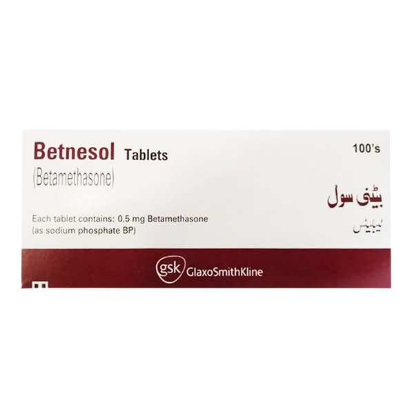 Betnesol 0.5mg tablet (Betamethasone) 100 Ct - GSK