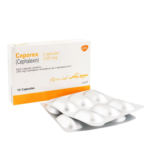 Ceporex Capsule 250mg, 12 Ct - GSK