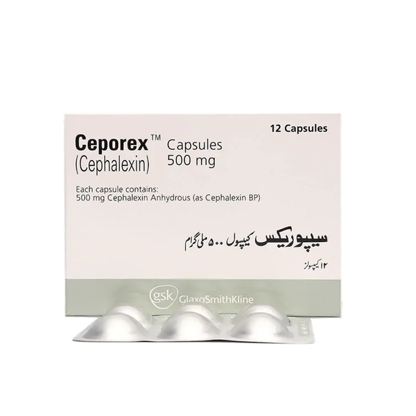 Ceporex Capsule 500mg, 12 Ct - GSK