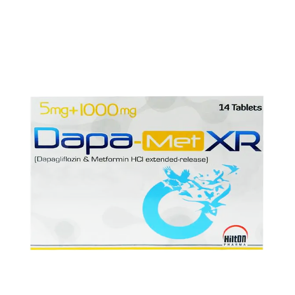 Dapa-Met XR Tablets 5mg/1000mg, 14 Ct - Hilton