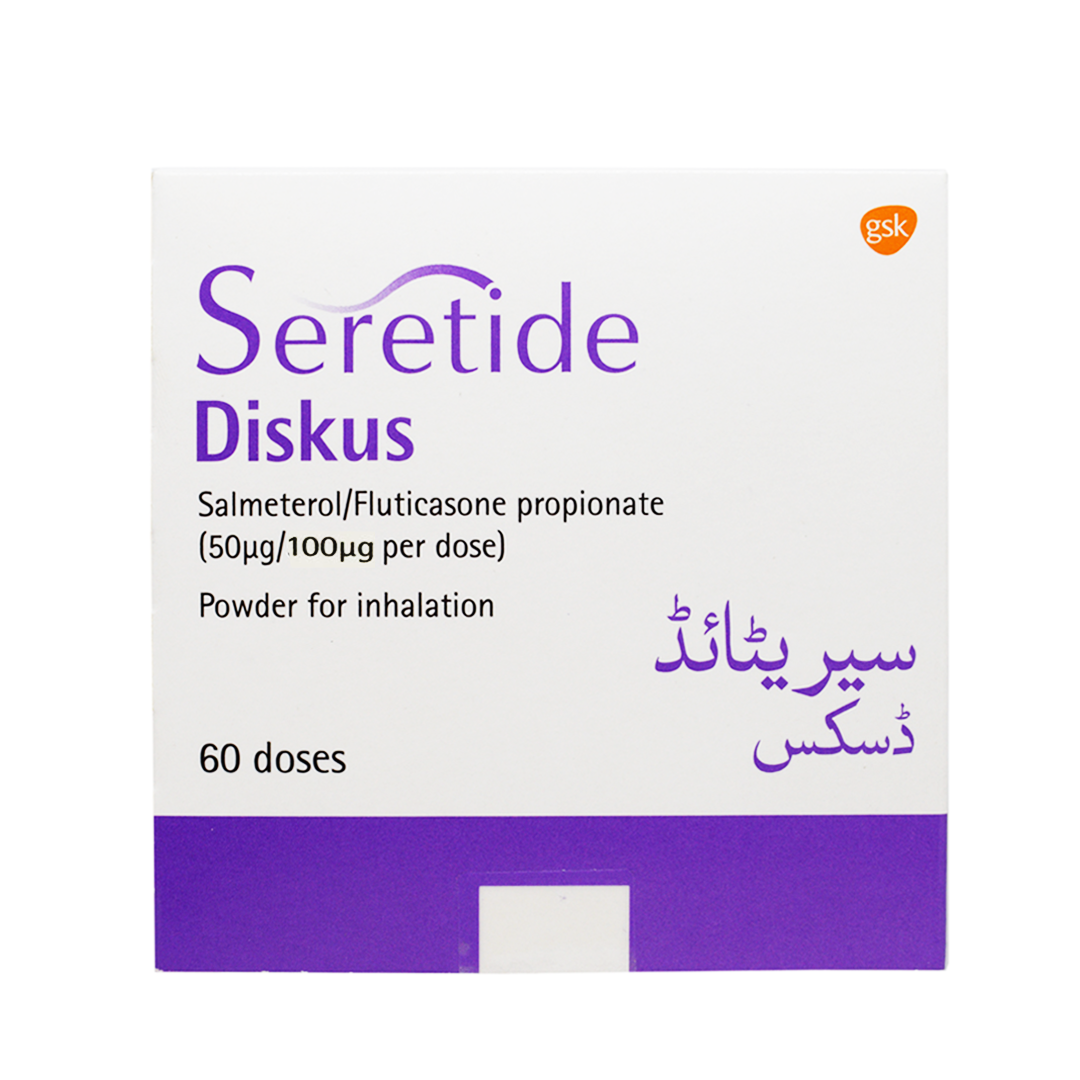 Buy GSK Seretide Diskus Inhalation Powder 50/500ug, 60Ct Online in ...