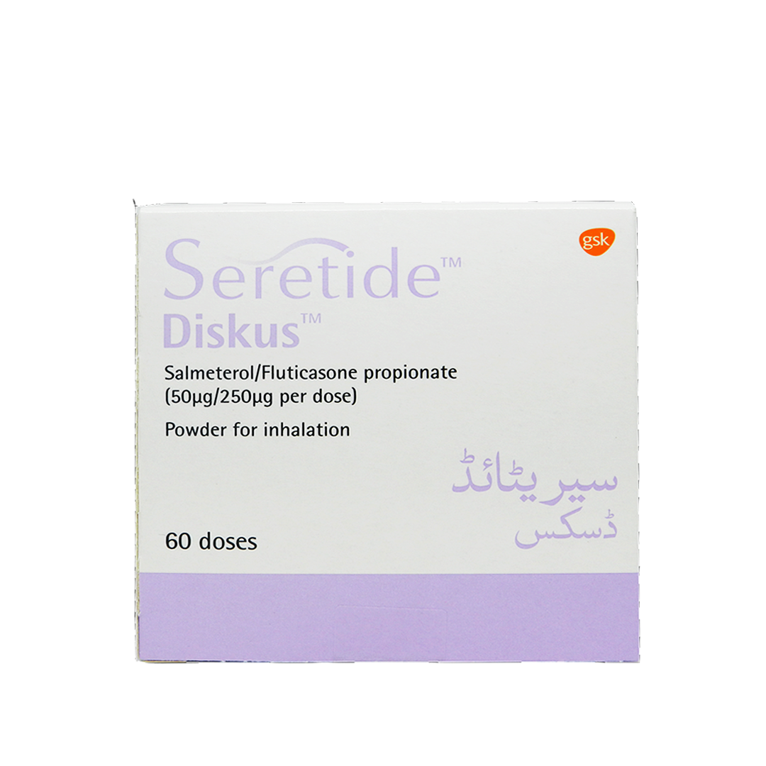 Buy GSK Seretide Diskus Inhalation Powder 50/250 mcg, 60Ct - Online in ...